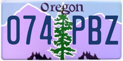 OR license plate 074PBZ