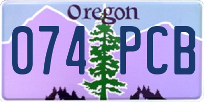 OR license plate 074PCB