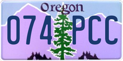 OR license plate 074PCC