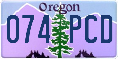 OR license plate 074PCD