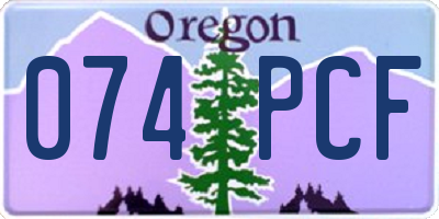 OR license plate 074PCF
