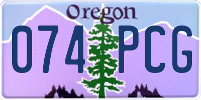 OR license plate 074PCG