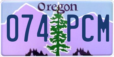 OR license plate 074PCM