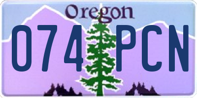 OR license plate 074PCN
