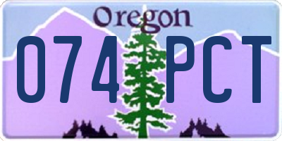 OR license plate 074PCT