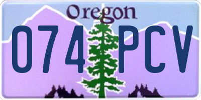 OR license plate 074PCV