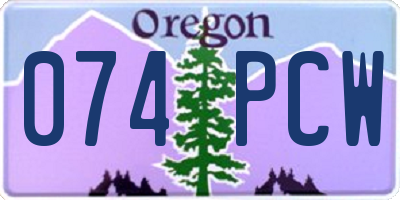 OR license plate 074PCW
