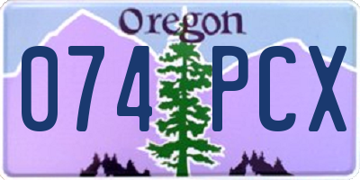 OR license plate 074PCX