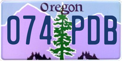 OR license plate 074PDB