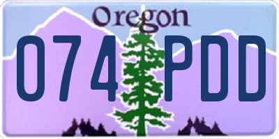OR license plate 074PDD