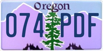 OR license plate 074PDF