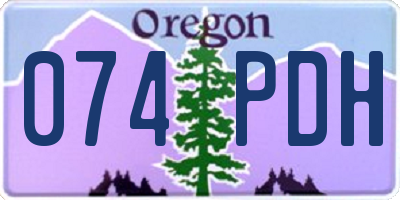 OR license plate 074PDH