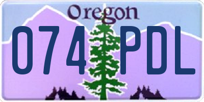 OR license plate 074PDL