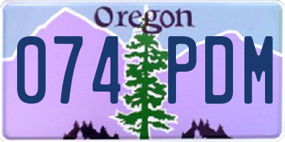 OR license plate 074PDM