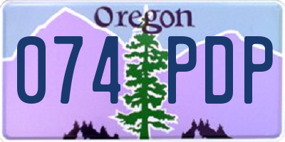 OR license plate 074PDP