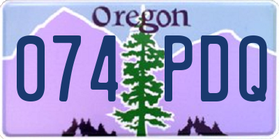 OR license plate 074PDQ