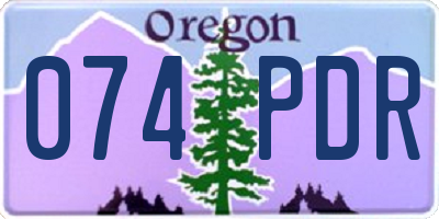 OR license plate 074PDR