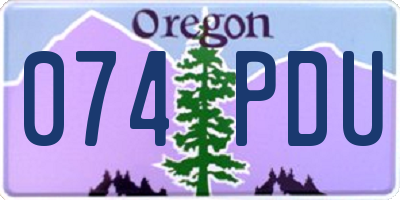 OR license plate 074PDU