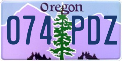 OR license plate 074PDZ