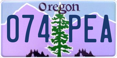 OR license plate 074PEA