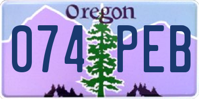 OR license plate 074PEB