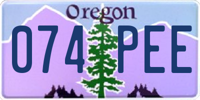 OR license plate 074PEE