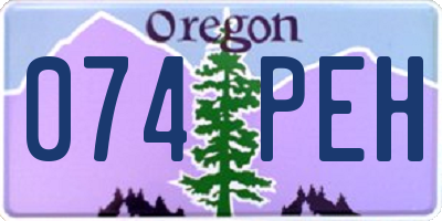 OR license plate 074PEH