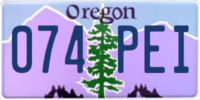 OR license plate 074PEI