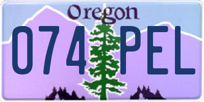 OR license plate 074PEL