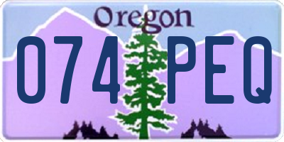OR license plate 074PEQ