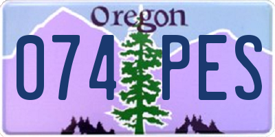 OR license plate 074PES