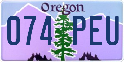 OR license plate 074PEU