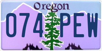 OR license plate 074PEW