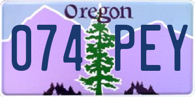 OR license plate 074PEY