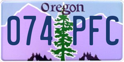 OR license plate 074PFC