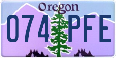 OR license plate 074PFE