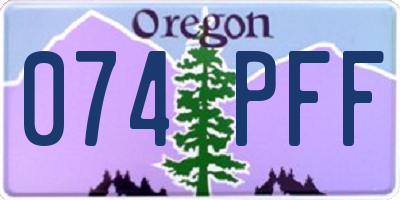 OR license plate 074PFF