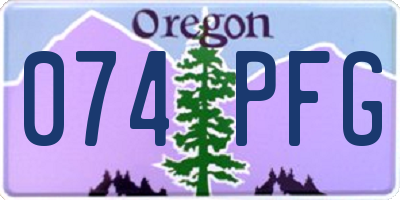 OR license plate 074PFG