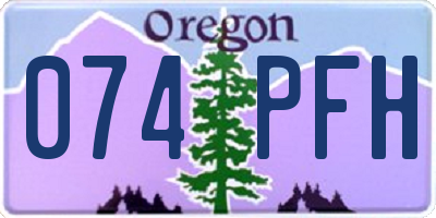OR license plate 074PFH