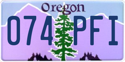 OR license plate 074PFI