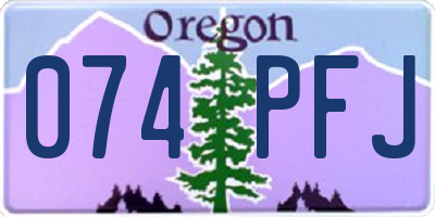 OR license plate 074PFJ