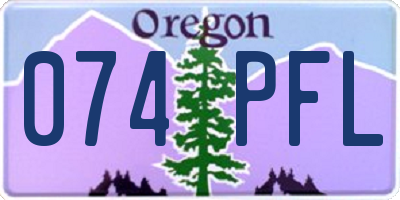 OR license plate 074PFL