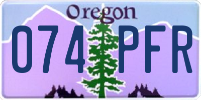 OR license plate 074PFR