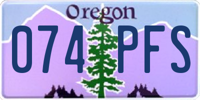 OR license plate 074PFS