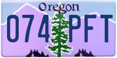OR license plate 074PFT