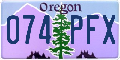 OR license plate 074PFX