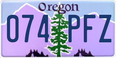 OR license plate 074PFZ