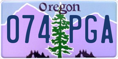 OR license plate 074PGA