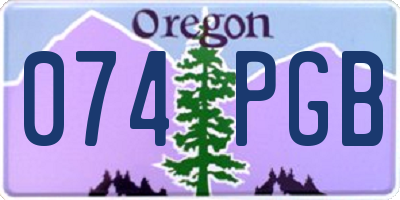 OR license plate 074PGB
