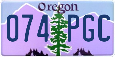 OR license plate 074PGC